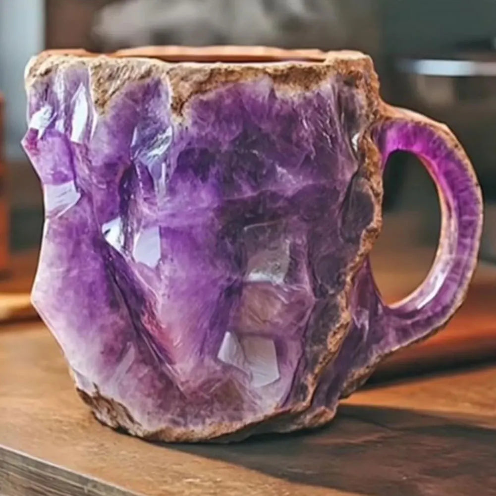 Crystal Coffee Mug – 14oz (Mineral-Inspired Resin Design)